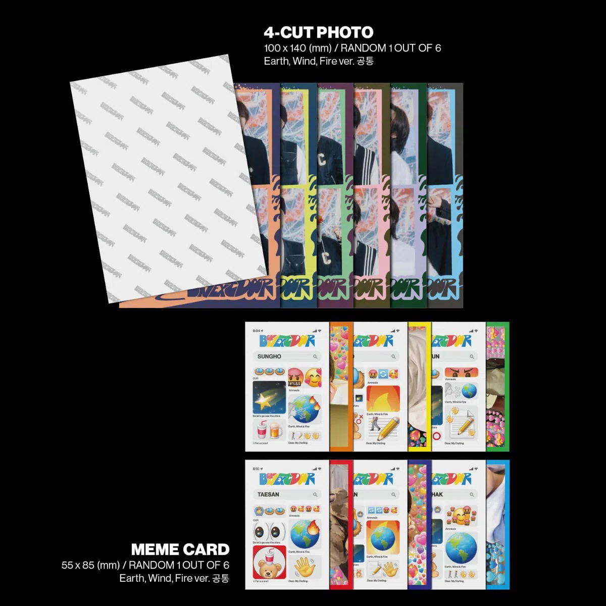 BOYNEXTDOOR - 2nd EP [HOW?] (Earth Ver.) Photo Book R + Photocard + Meme Card + 4-Cut Photo + Post Card + Scratch Card + Folded Poster + 3 Extra Photocards