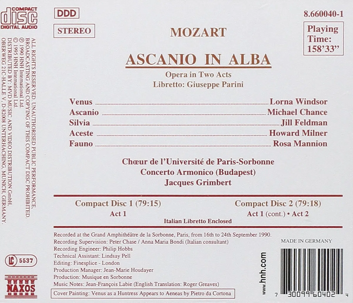 Ascanio In Alba, Opera In 2 Atti