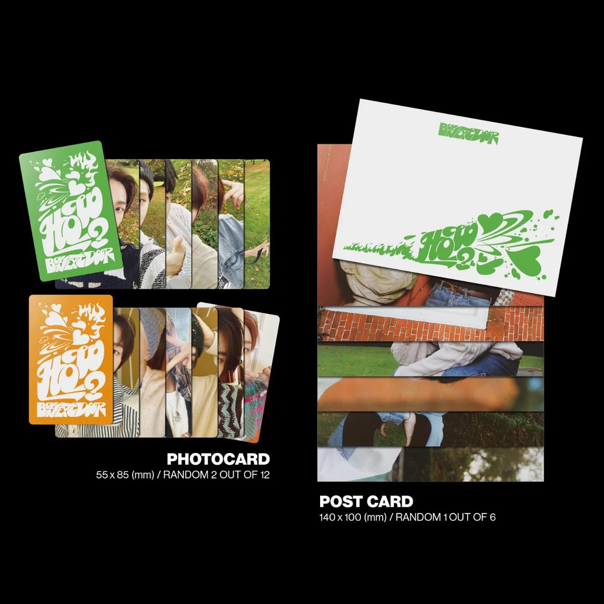 BOYNEXTDOOR - 2nd EP [HOW?] (Wind Ver.) Photo Book R + Photocard + Meme Card + 4-Cut Photo + Post Card + Scratch Card + Folded Poster + 3 Extra Photocards