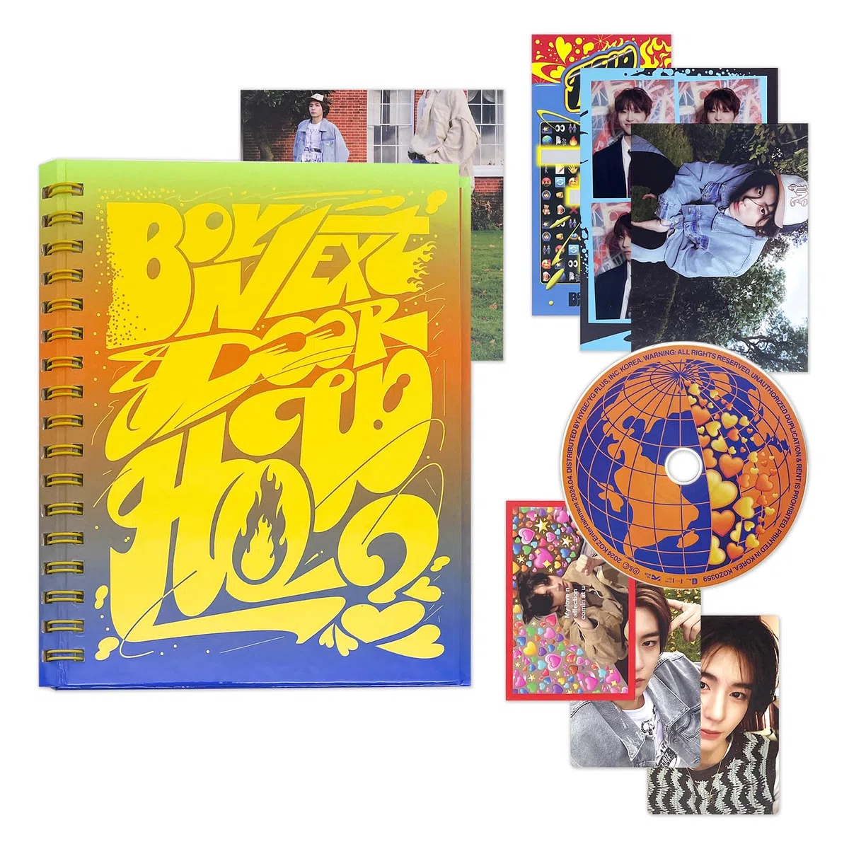 BOYNEXTDOOR - 2nd EP [HOW?] (Wind Ver.) Photo Book R + Photocard + Meme Card + 4-Cut Photo + Post Card + Scratch Card + Folded Poster + 3 Extra Photocards