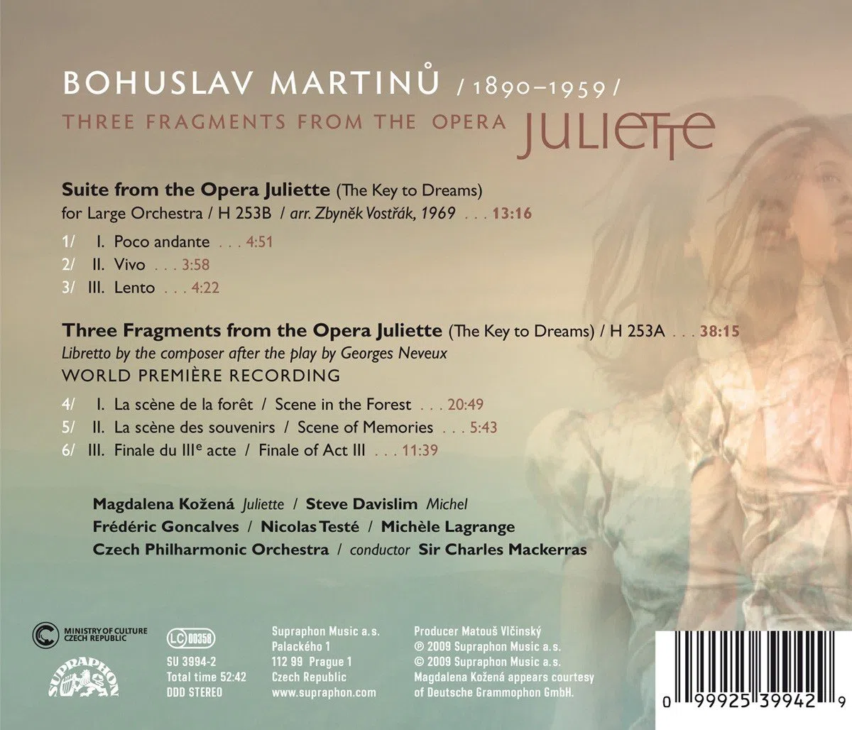 Martinu: Tre Frammenti Da Juliette