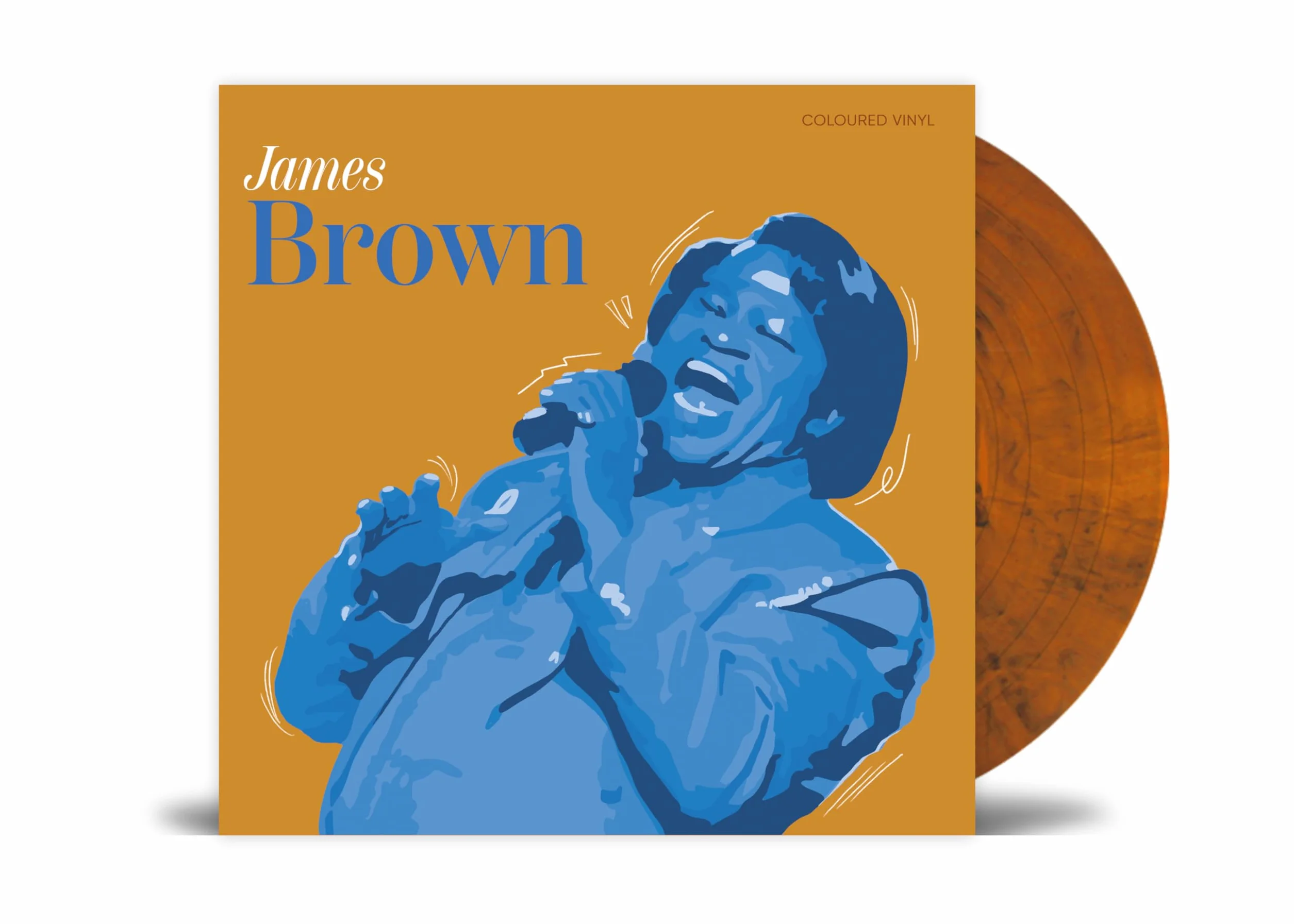 James Brown Vinile Colorato, Marrone Marmorizzato Trasparente , Live Performance