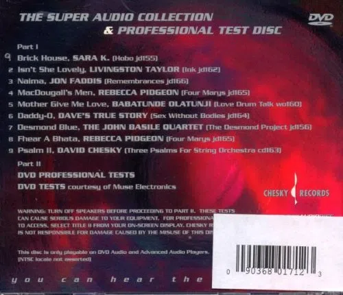 DVD Super Audio Collection Test Disc