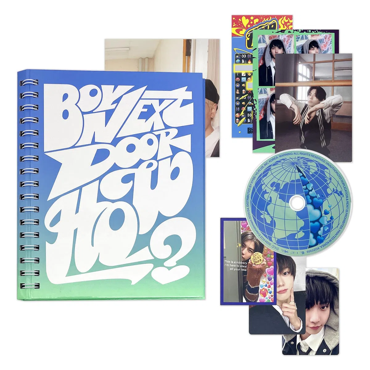 BOYNEXTDOOR - 2nd EP [HOW?] (Earth Ver.) Photo Book R + Photocard + Meme Card + 4-Cut Photo + Post Card + Scratch Card + Folded Poster + 3 Extra Photocards