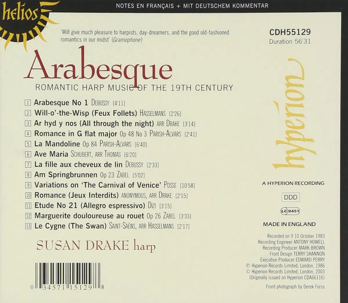 Arabesque-19Th C. Romantic Harp Music